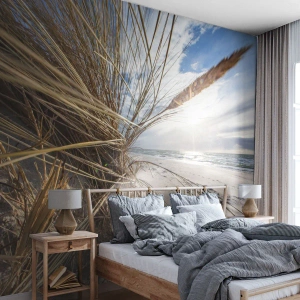 Fotomural Autadhesivo Deluxe Sticker - Una reunión de los elementos - Paisaje, Mar, Dunas - 450x315 cm