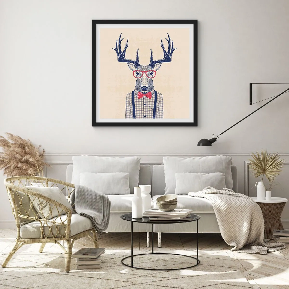 Póster en marco negro - Una extravagancia lúdica - 30x30 cm