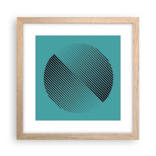 Póster en marco roble claro - El círculo: una variación geométrica - 30x30 cm