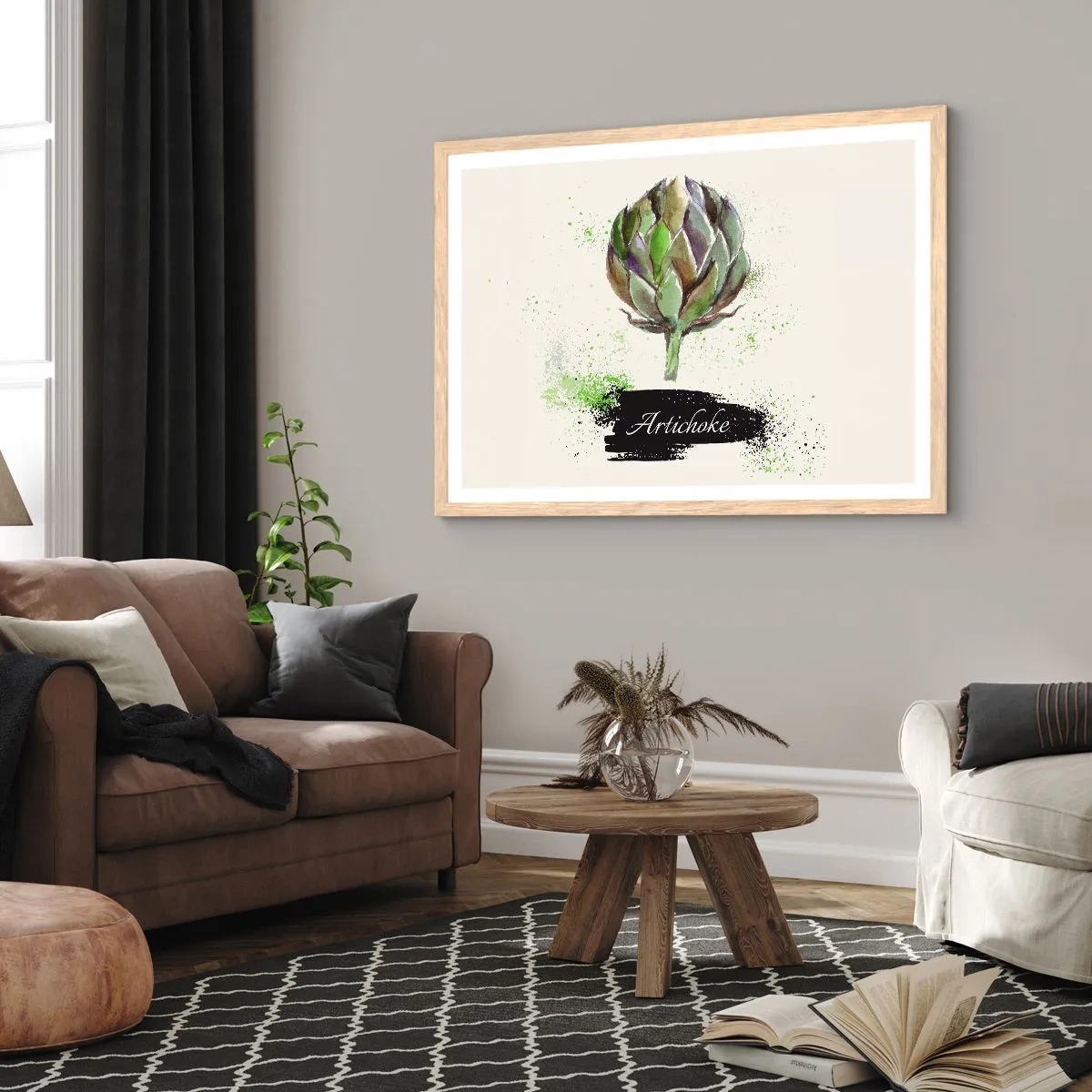 Póster en marco roble claro - El sabor del otoño - 100x70 cm