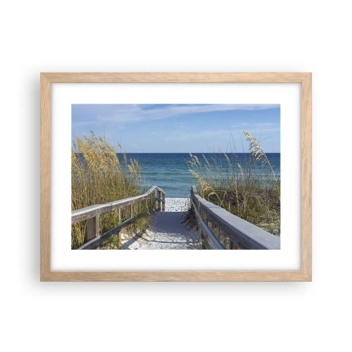 Póster en marco roble claro - En el sol, en el viento - 40x30 cm