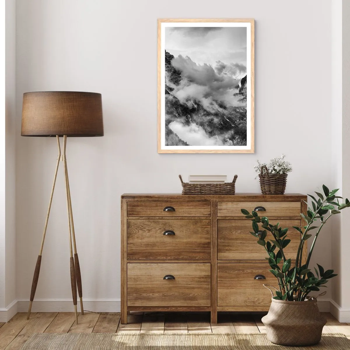 Póster en marco roble claro - Hermoso y cruel - 40x50 cm