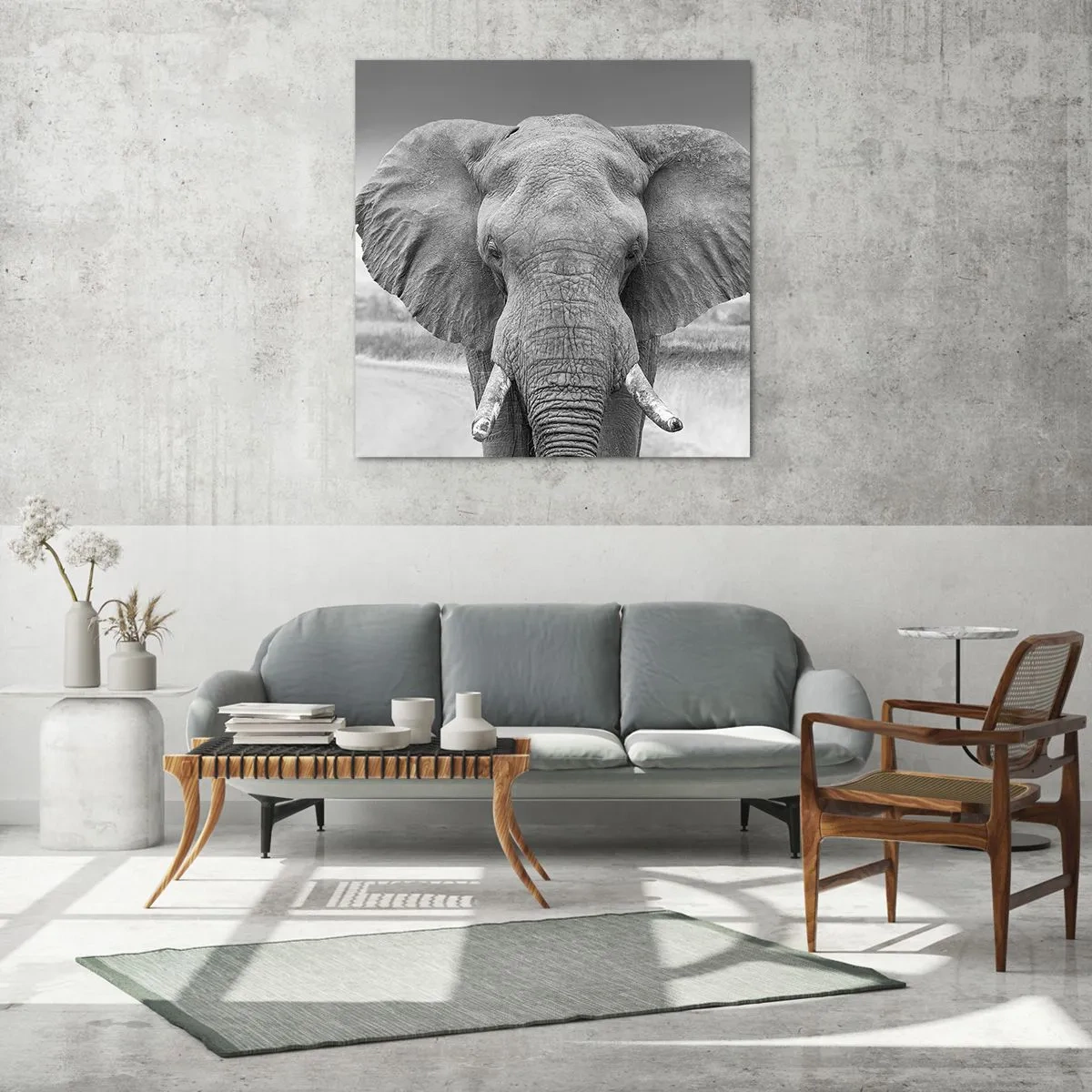 Cuadro sobre vidrio - Impresiones sobre Vidrio - Bienvenido a mi mundo - 70x70 cm