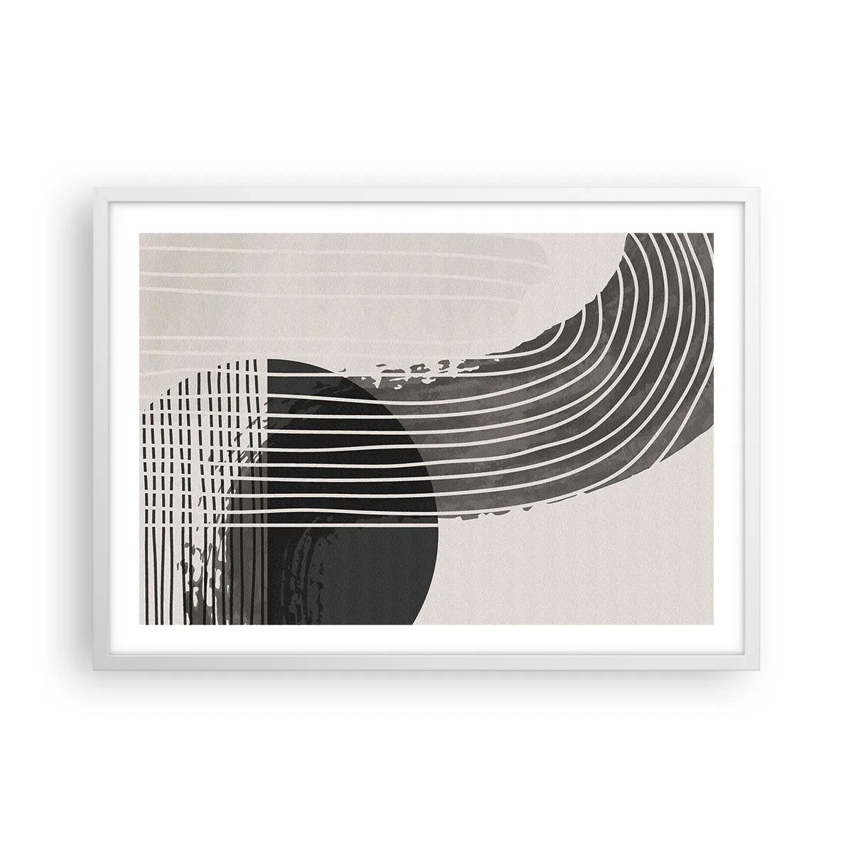 Póster en marco blanco - Ida y vuelta - 70x50 cm