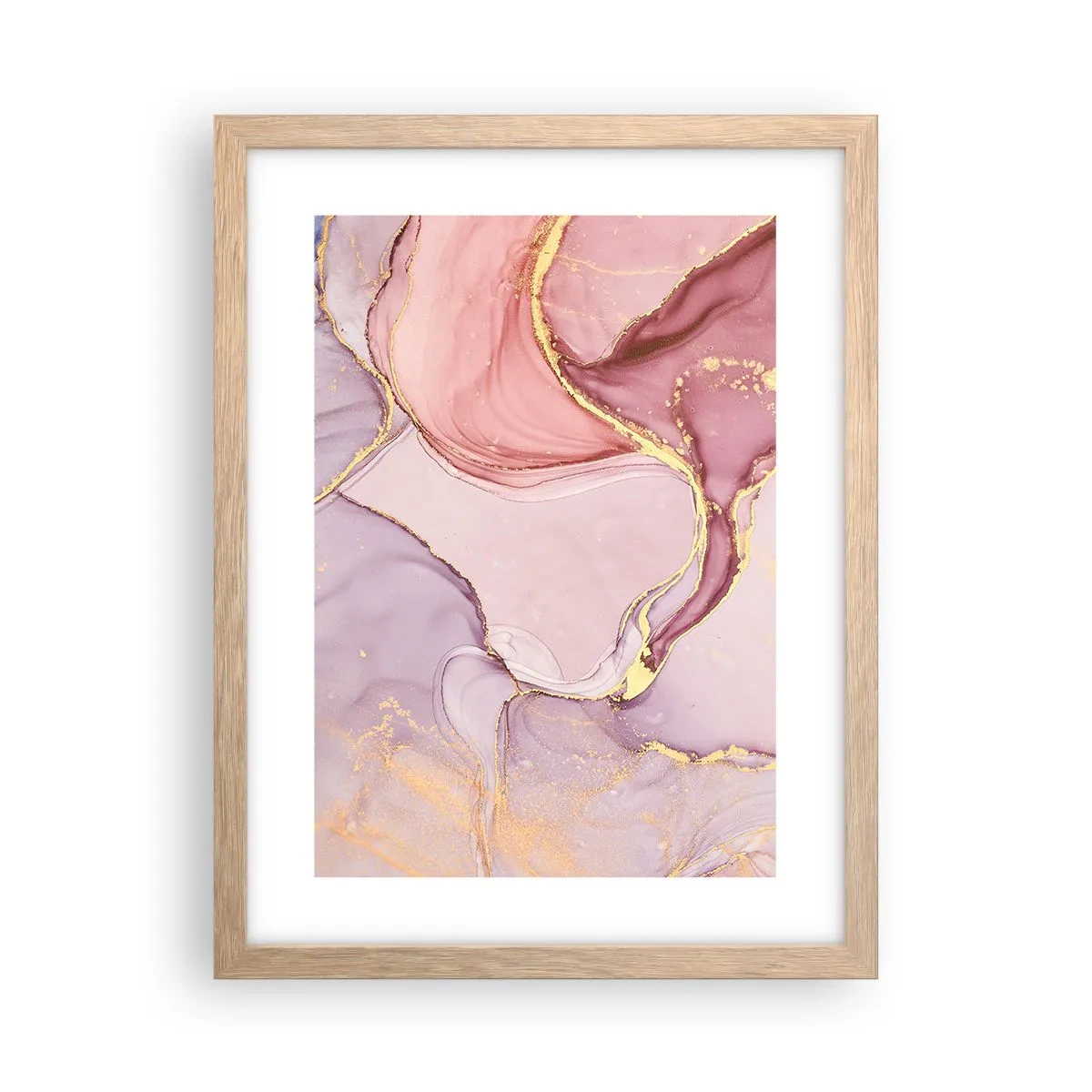 Póster en marco roble claro - Caricia de colores - 30x40 cm