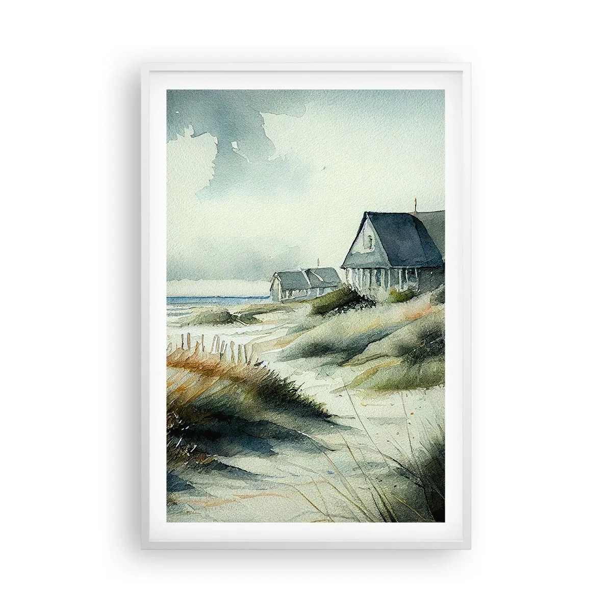 Póster en marco blanco - Lejos del bullicio - 61x91 cm