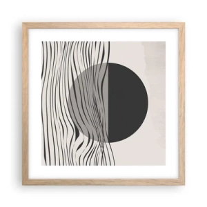 Póster en marco roble claro - Media composición - 40x40 cm