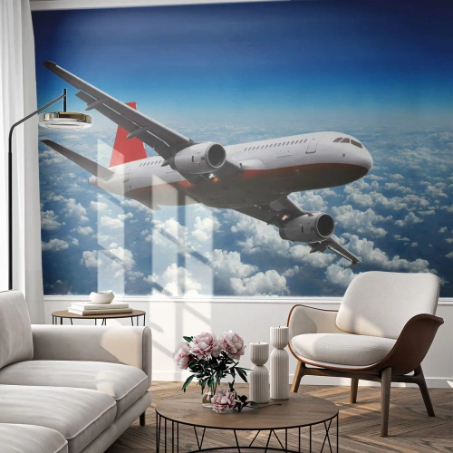 Fotomural Standard Eco - Aléjese de todo - Avión, Viajes, Nubes - 300x210 cm