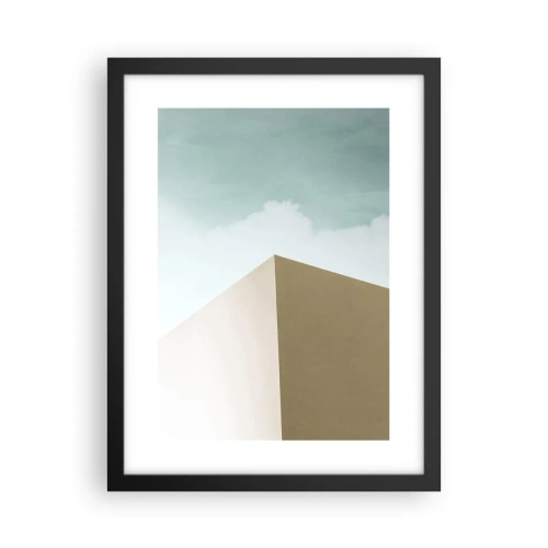 Póster en marco negro - Geometría de un verano soleado - 30x40 cm
