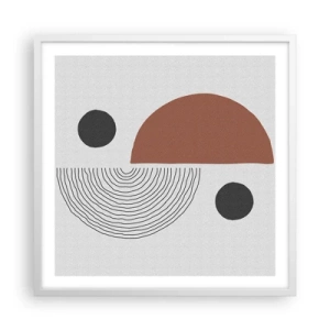 Póster en marco blanco - La perfección del círculo - 60x60 cm