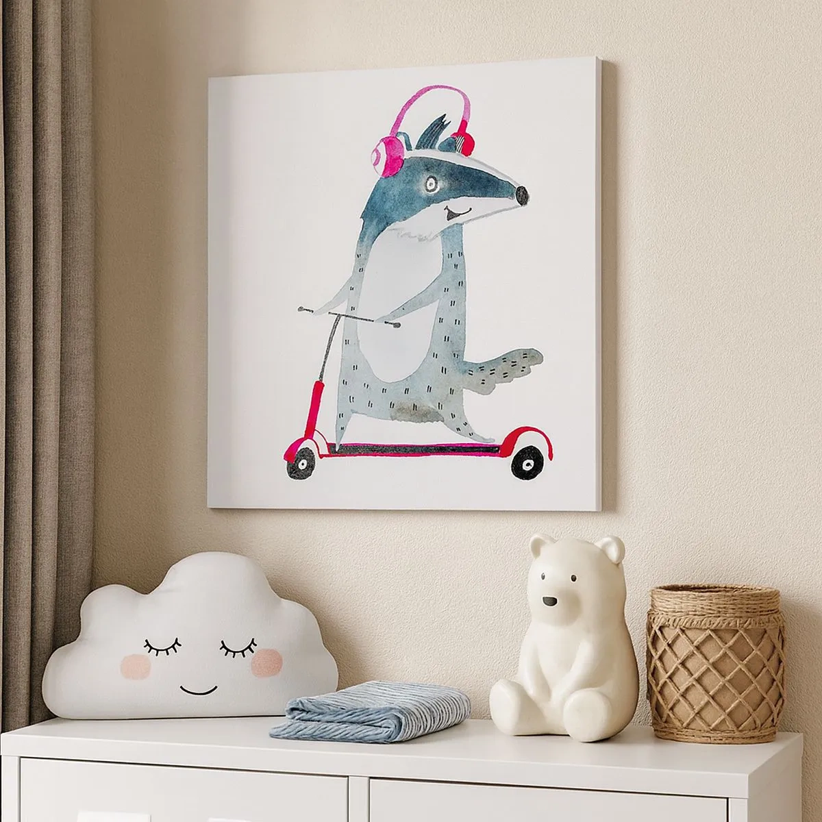 Cuadro sobre lienzo - Impresión de Imagen - Alegrías de tejón - 30x30 cm