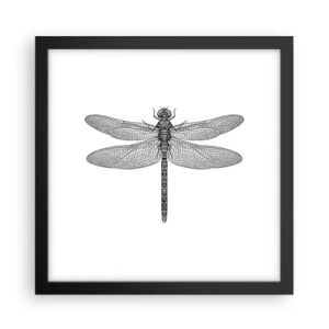 Póster en marco negro - Precisión de la naturaleza - 30x30 cm