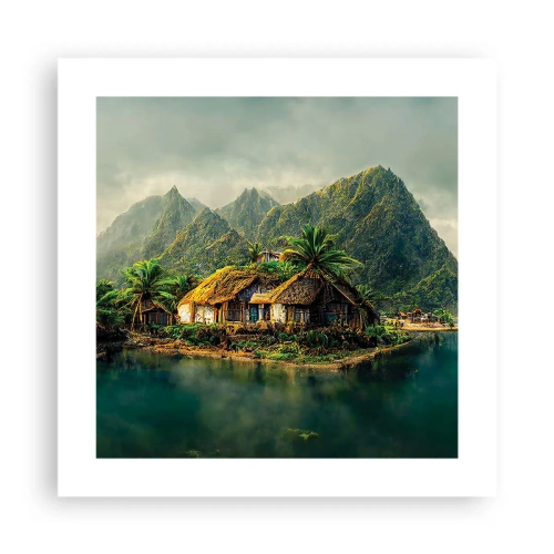 Póster - Paraíso tropical - 40x40 cm