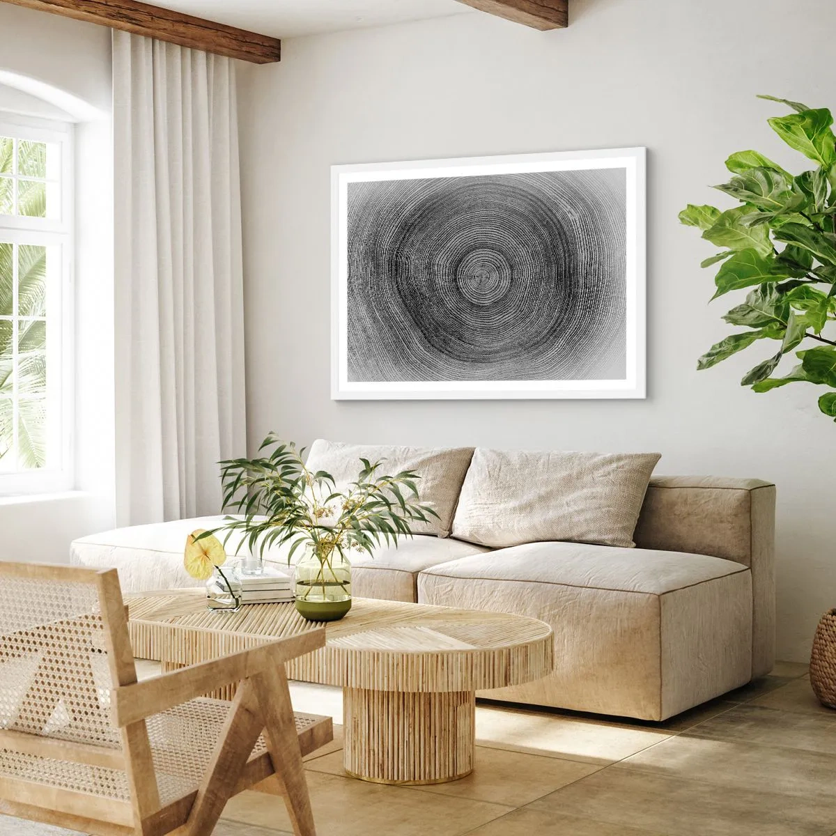 Póster en marco blanco - El paso del tiempo - 40x30 cm