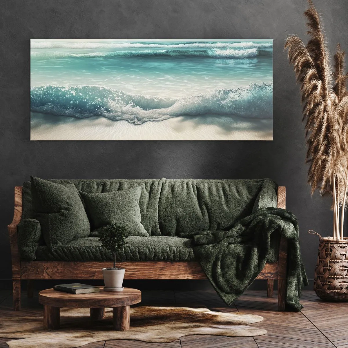 Cuadro sobre lienzo - Impresión de Imagen - Calma oceánica - 100x40 cm