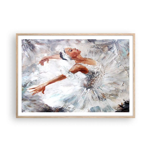 Póster en marco roble claro - Suave y ligera - 100x70 cm