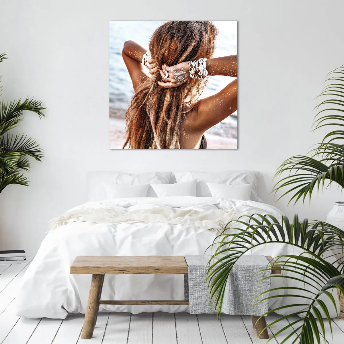 Cuadro sobre lienzo - Impresión de Imagen - Hermanada con el agua y el sol - 40x40 cm