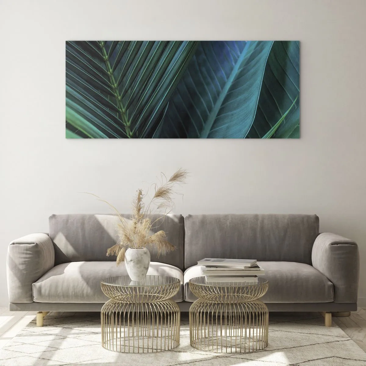 Cuadro sobre vidrio - Impresiones sobre Vidrio - Anatomía del verde - 100x40 cm