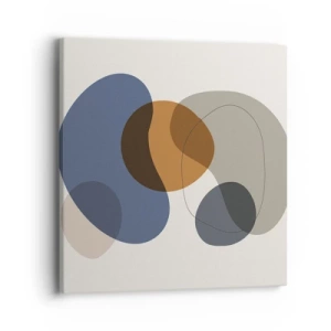 Cuadro sobre lienzo - Impresión de Imagen - Gotas de color - 40x40 cm