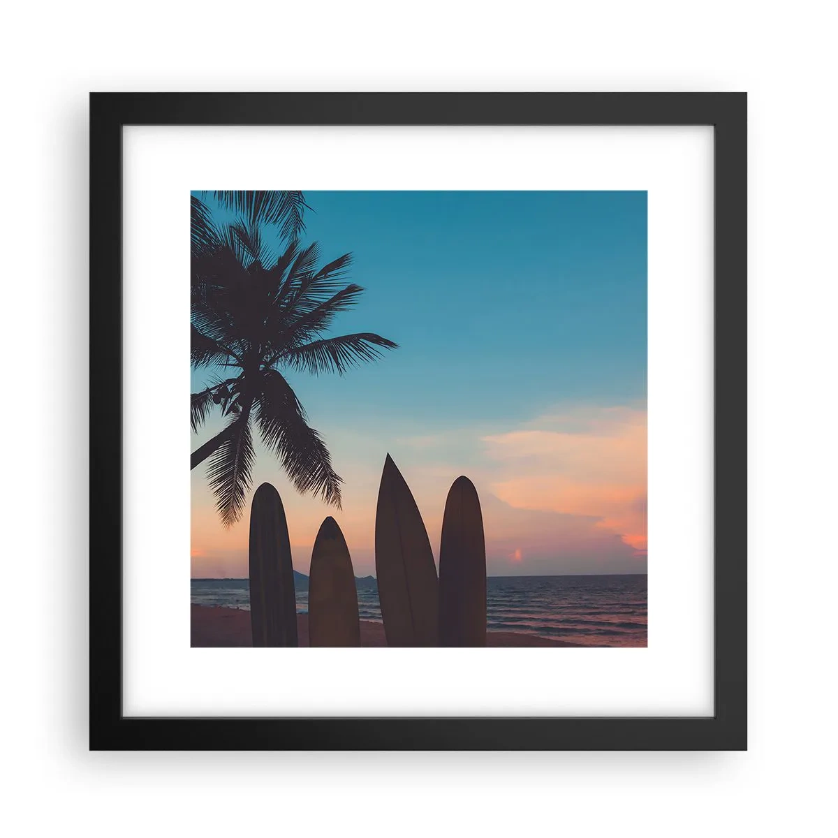 Póster en marco negro - Mañana también disfrutaremos - 30x30 cm