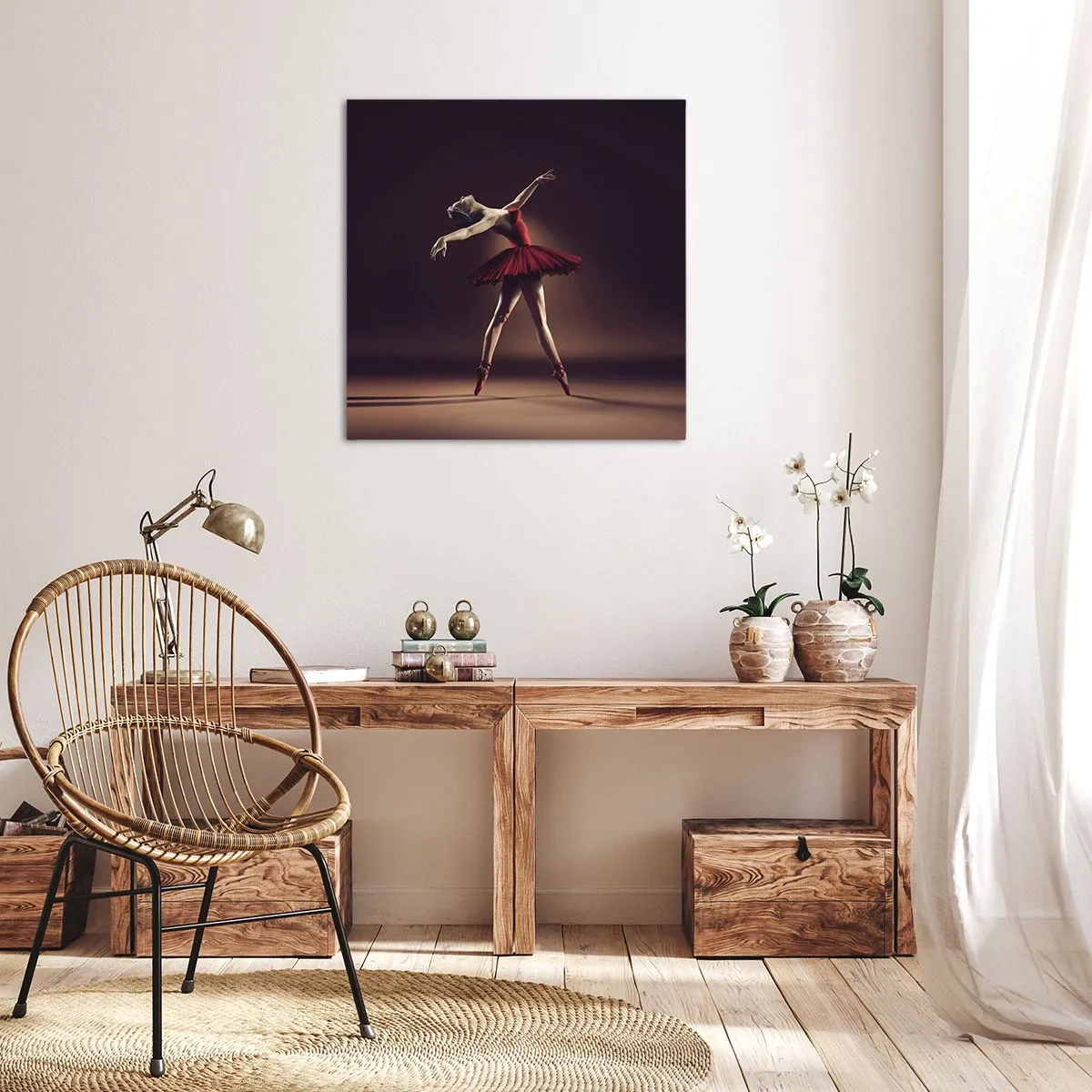 Cuadro sobre lienzo - Impresión de Imagen - Primera bailarina - 60x60 cm