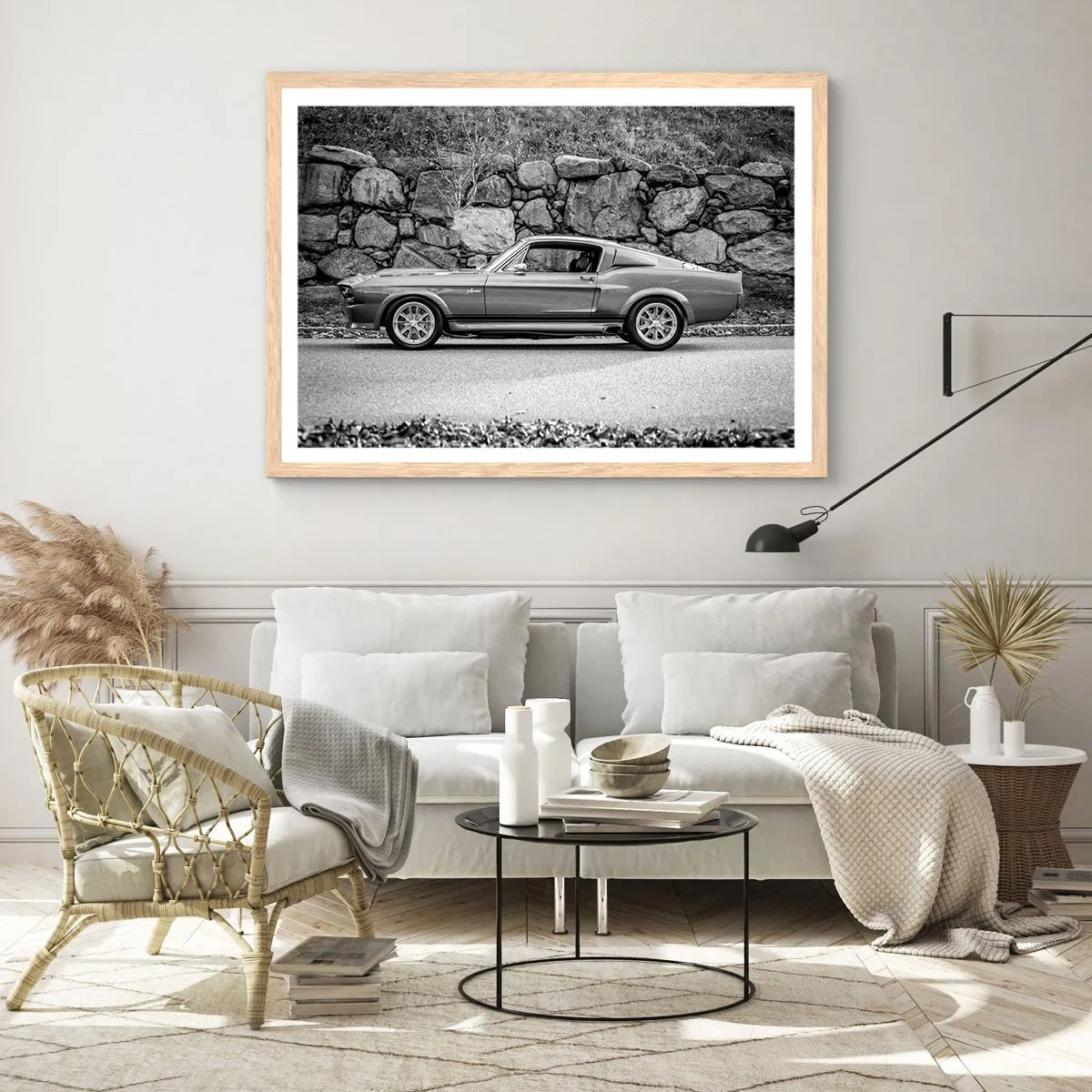 Póster en marco roble claro - Una leyenda de los años 60 - 70x50 cm