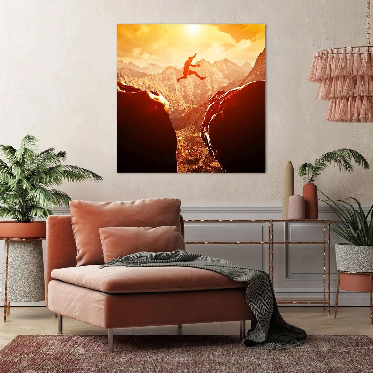 Cuadro sobre lienzo - Impresión de Imagen - Pasando el límite - 70x70 cm