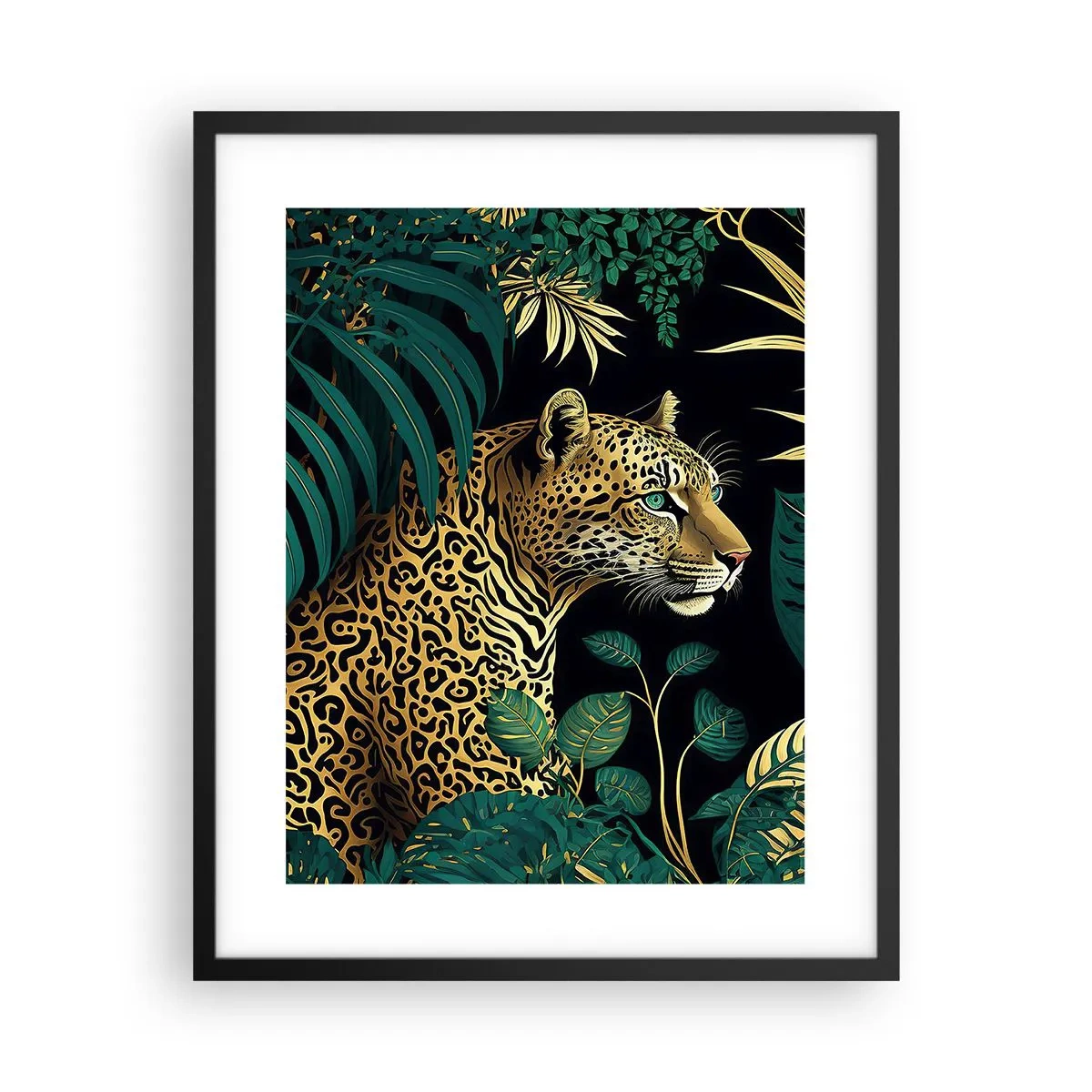 Póster en marco negro - El anfitrión en la jungla - 40x50 cm