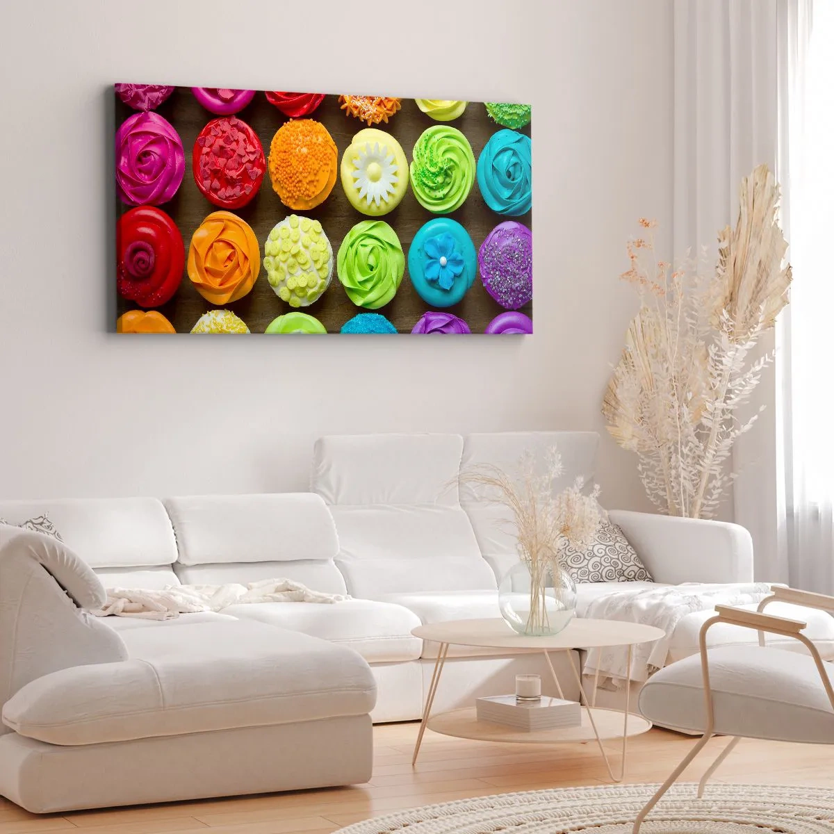 Cuadro sobre lienzo - Impresión de Imagen - Cada uno diferente - todos deliciosos - 90x30 cm
