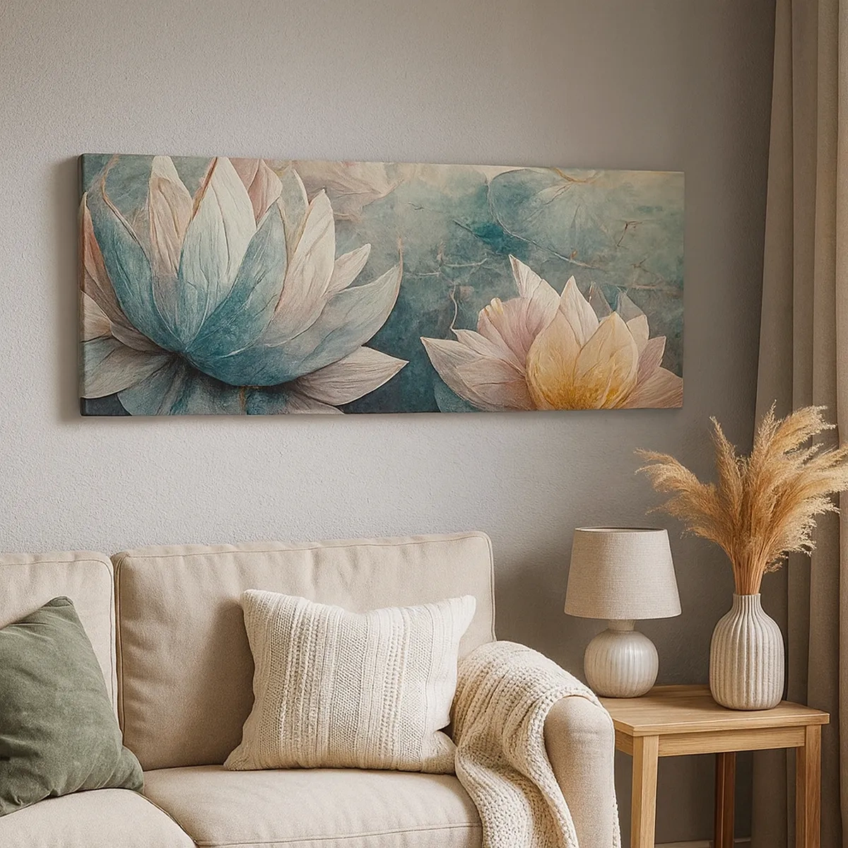 Cuadro sobre lienzo - Impresión de Imagen - Estrellas de lago - 30x30 cm