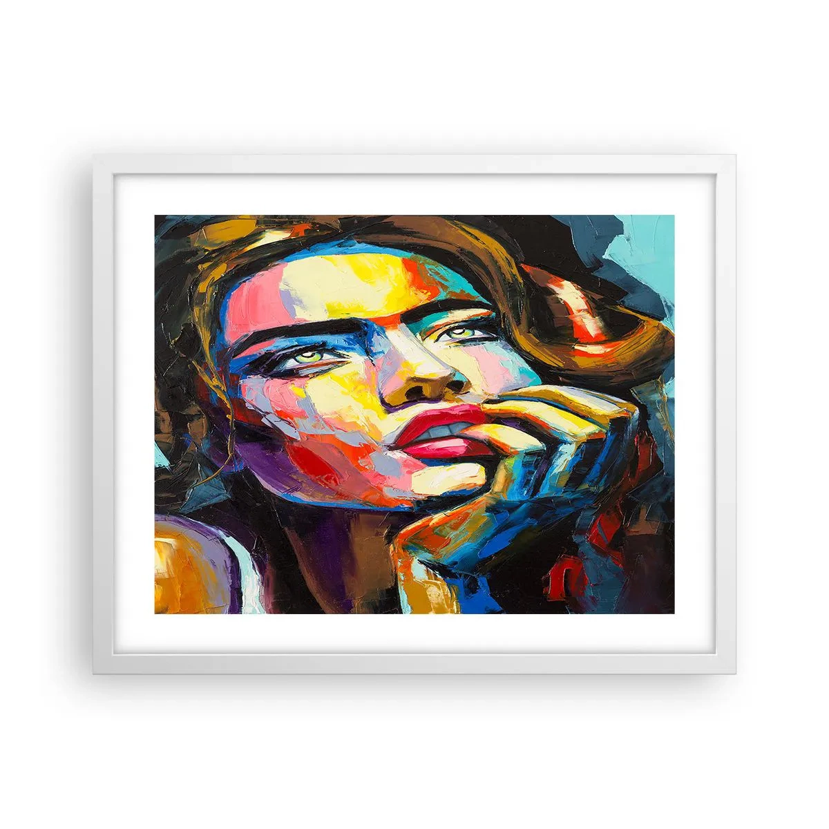 Póster en marco blanco - Sueños - 50x40 cm