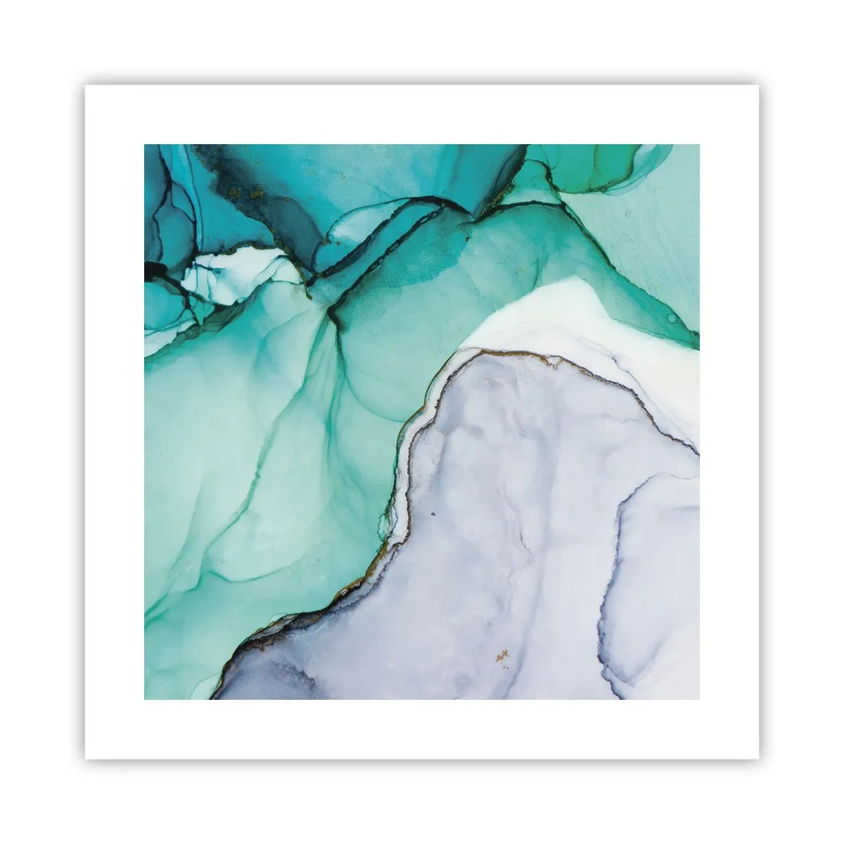 Póster - Estudio en turquesa - 40x40 cm