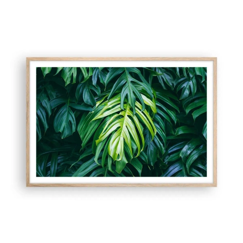 Póster en marco roble claro - Sumérjase en la frescura - 91x61 cm