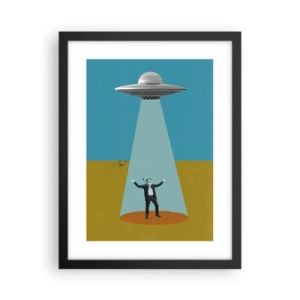 Póster en marco negro - Un encuentro cercano - 30x40 cm