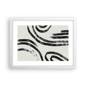 Póster en marco blanco - A medias - 40x30 cm