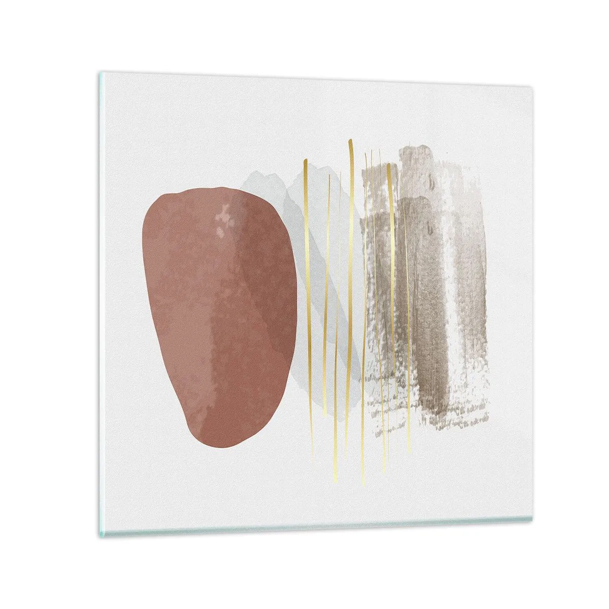 Cuadro sobre vidrio - Impresiones sobre Vidrio - Una columnata abstracta - 70x70 cm