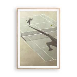 Póster en marco roble claro - Véncete a ti mismo - 70x100 cm