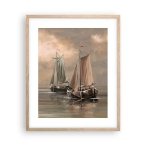 Póster en marco roble claro - El regreso de los marineros - 40x50 cm