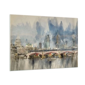 Cuadro sobre vidrio - Impresiones sobre Vidrio - Londres en todo su esplendor - 100x70cm - Londres en todo su esplendor - Decoración de pared moderna para salón y dormitorio ARTTOR