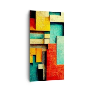 Cuadro sobre lienzo - Impresión de Imagen - Festival de ángulos rectos - 65x120 cm