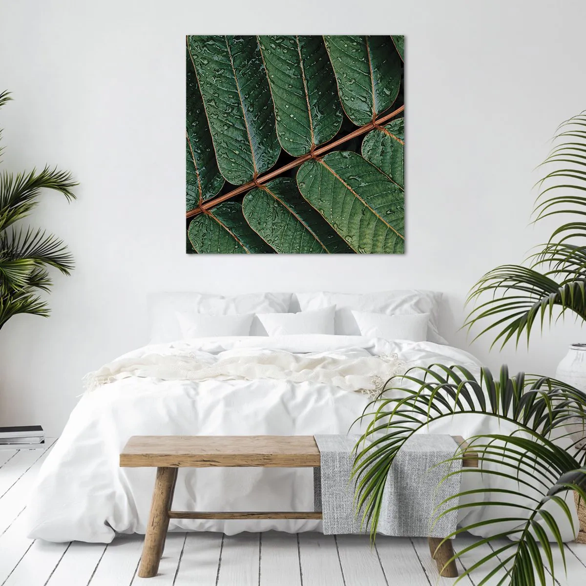 Cuadro sobre lienzo - Impresión de Imagen - En un ritmo verde - 30x30 cm