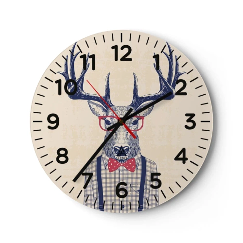 Reloj de pared - Reloj de vidrio - Una extravagancia lúdica - 40x40 cm