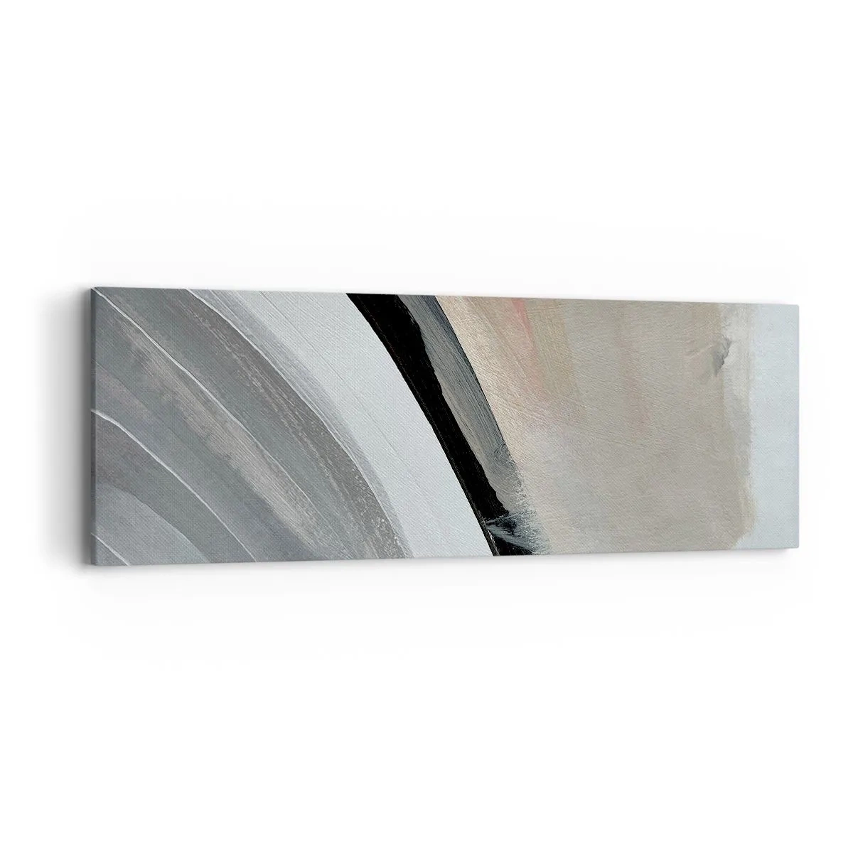 Cuadro sobre lienzo - Impresión de Imagen - Composición: un arco negro y gris - 90x30 cm