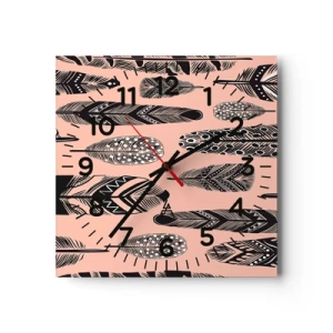 Reloj de pared - Reloj de vidrio - Una colección india - 30x30 cm