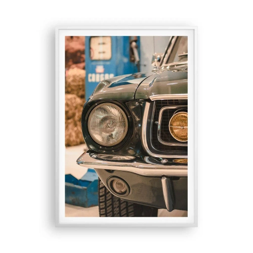 Póster en marco blanco - Encuentro con una leyenda - 70x100 cm