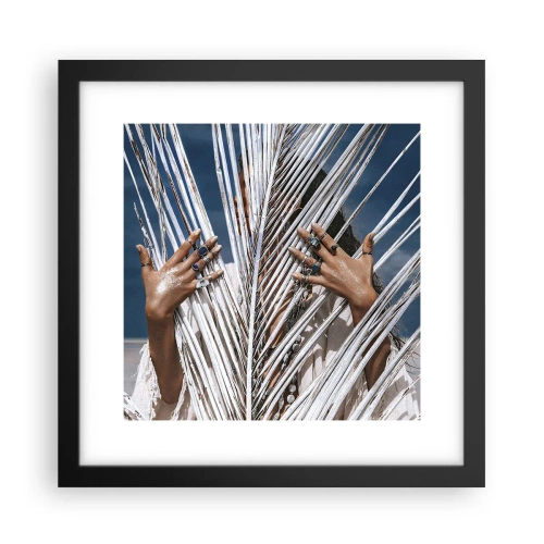 Póster en marco negro - ¿La mujer chamana? - 30x30 cm