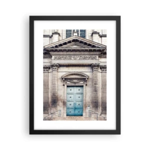 Póster en marco negro - Puerta al mundo espiritual - 30x40 cm