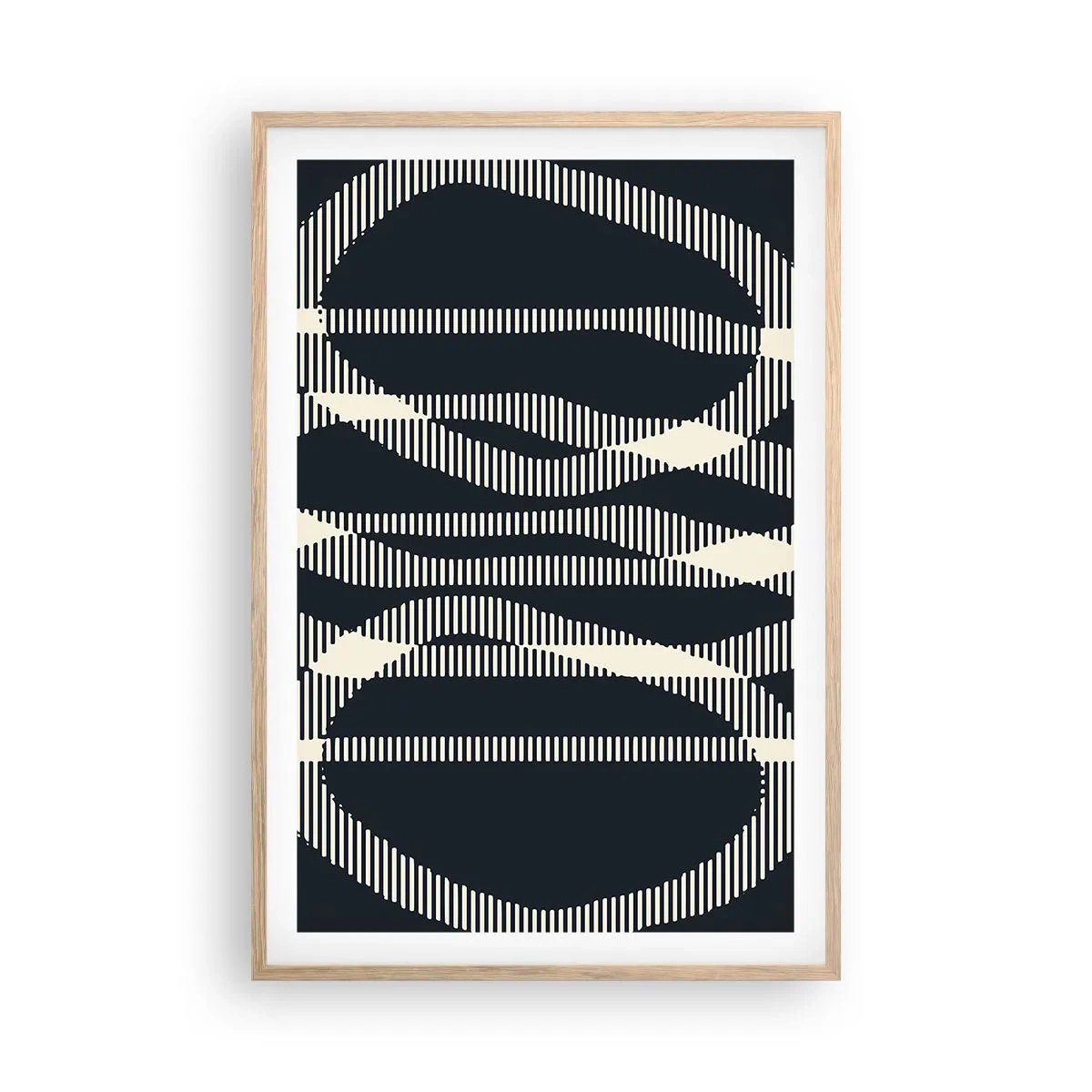 Póster en marco roble claro - Un intento de romper la oscuridad - 61x91 cm