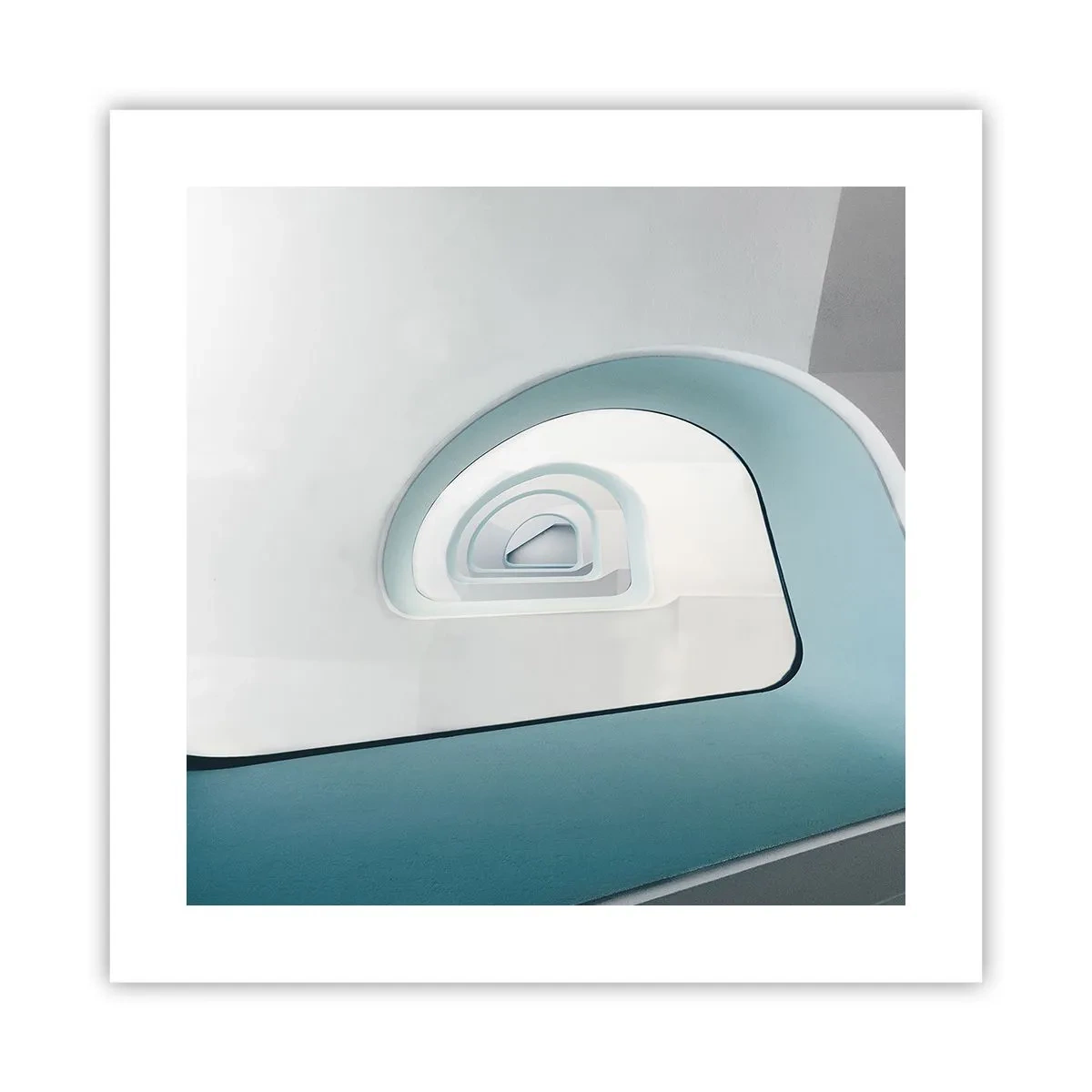 Póster - Espiral del río azul - 40x40 cm