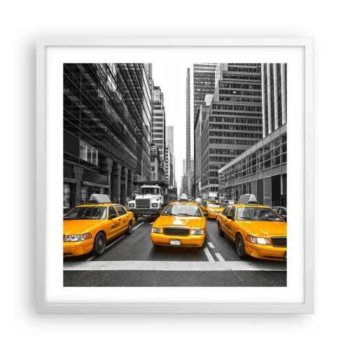 Póster en marco blanco - Nosotros somos los que damos color a la ciudad - 50x50 cm